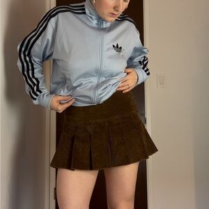 Y2K Talula Babaton Brown Corduroy Pleated Mini Skirt